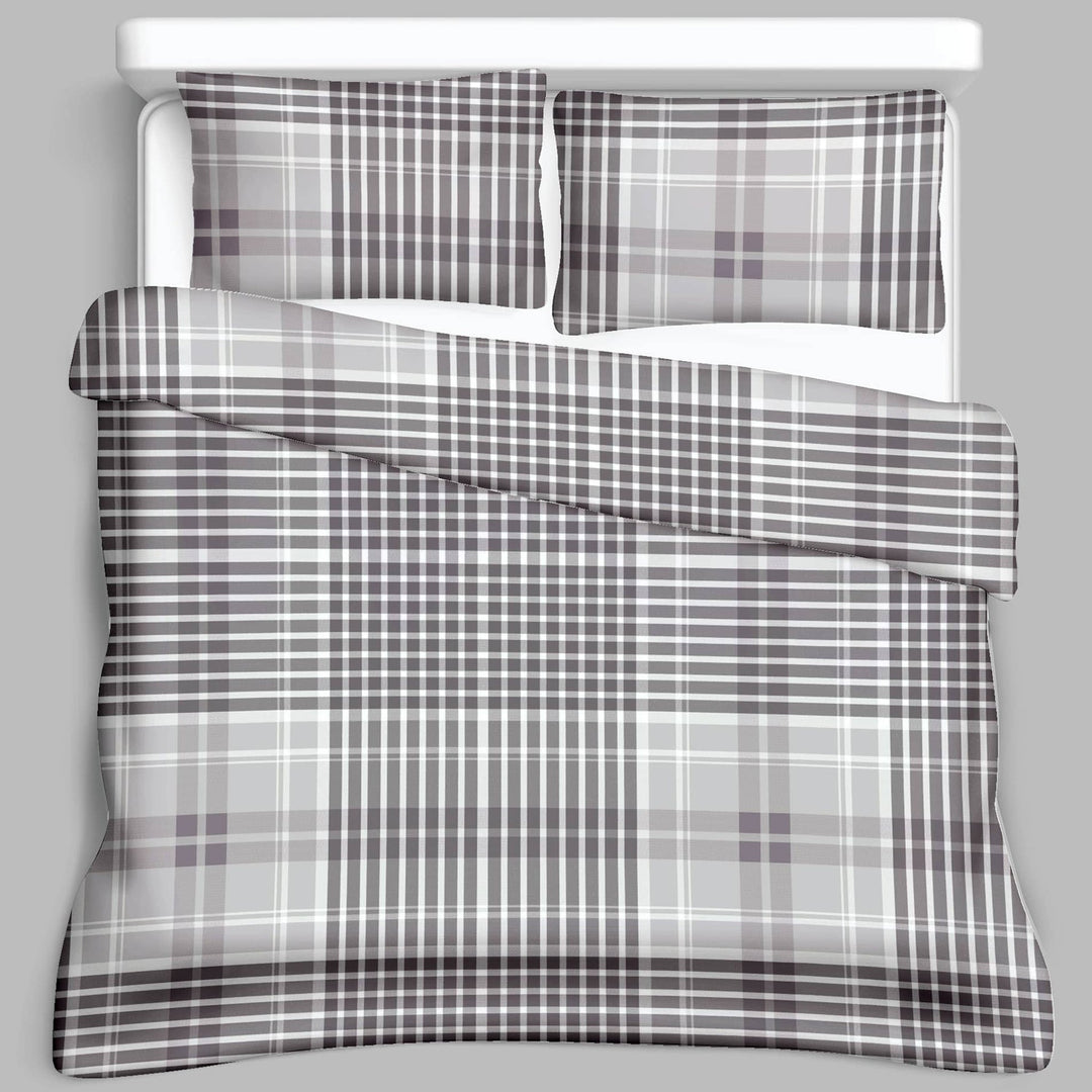 Bella Casa Fashion & Retail Ltd  BEDSHEET 90 X 100 Inch Double King Size Bedsheet with 2 Pillow Covers Cotton Geometric Design Purple Colour - Sunshine Collection