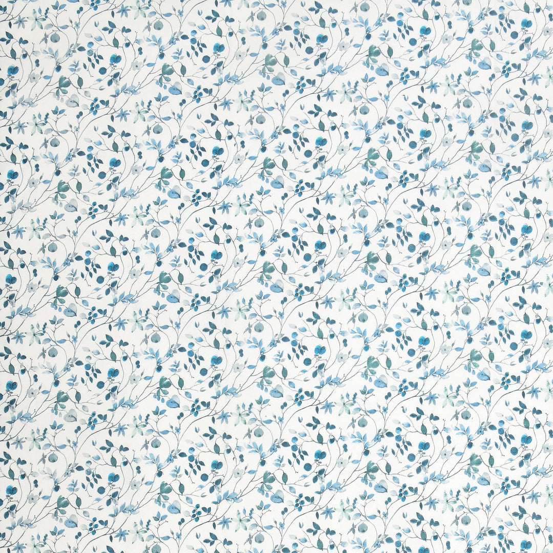 Double Bedsheet Cotton King Size with 2 Pillow Covers Floral Design Blue Colour - Stella Collection