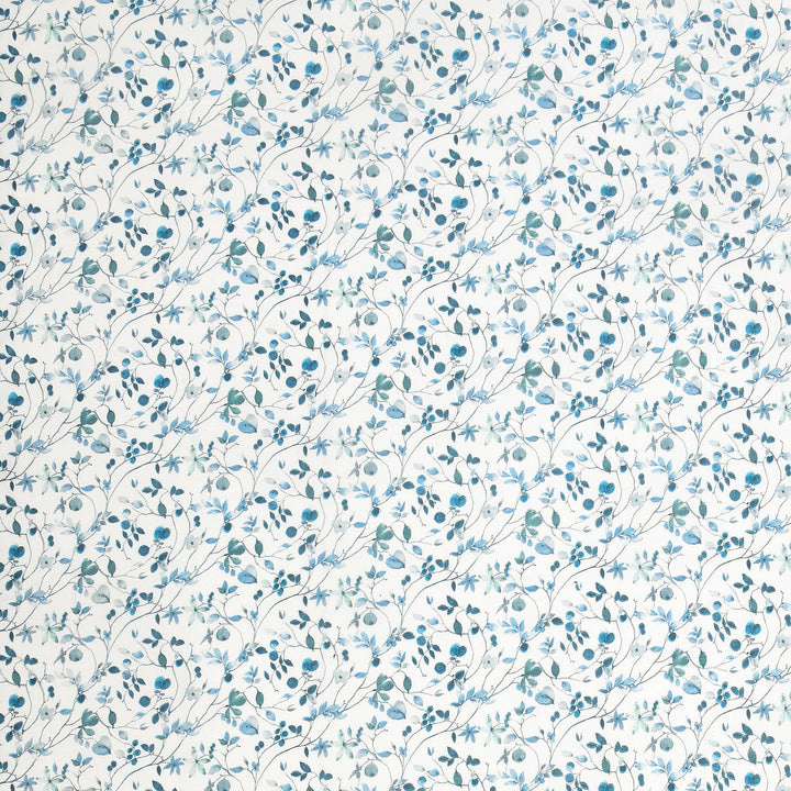 Double Bedsheet Cotton King Size with 2 Pillow Covers Floral Design Blue Colour - Stella Collection