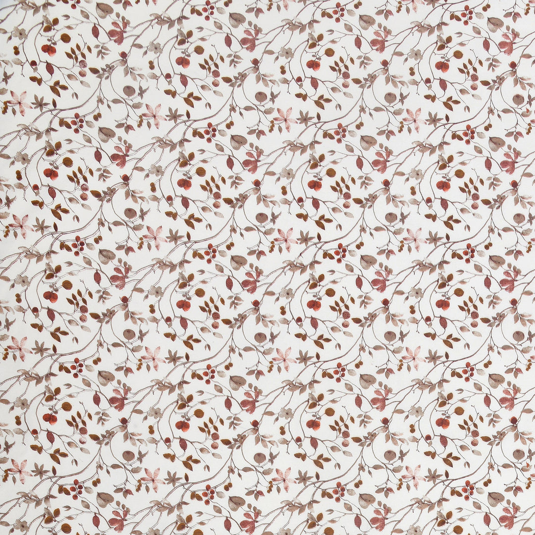 Double Bedsheet Cotton King Size with 2 Pillow Covers Floral Design Brown Colour - Stella Collection