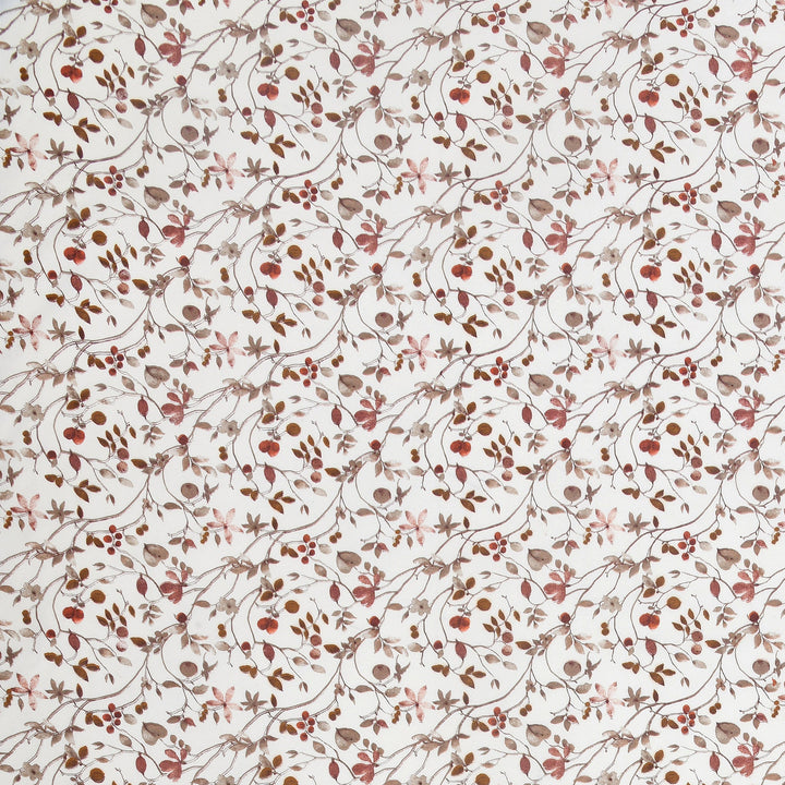 Double Bedsheet Cotton King Size with 2 Pillow Covers Floral Design Brown Colour - Stella Collection