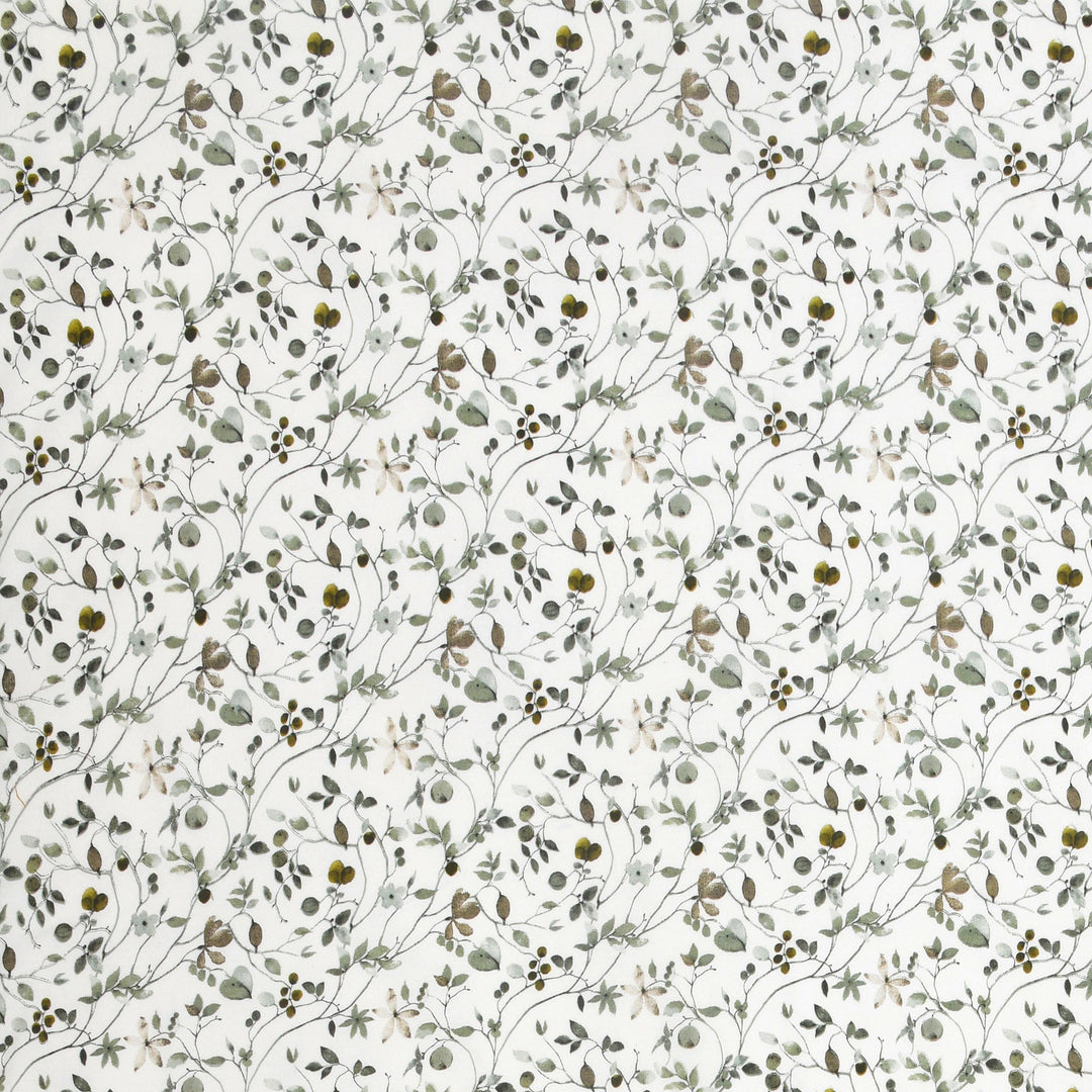 Double Bedsheet Cotton King Size with 2 Pillow Covers Floral Design Green Colour - Stella Collection