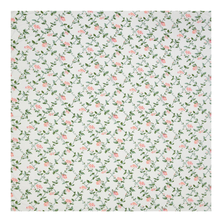 Bella Casa Fashion & Retail Ltd BEDSHEET 90 X 108 Inch / Green & Off White / Cotton Double King Size Bedsheet Set Cotton with 2 Pillow Covers Motifs Design Green & Off White Colour - Heritage Collection