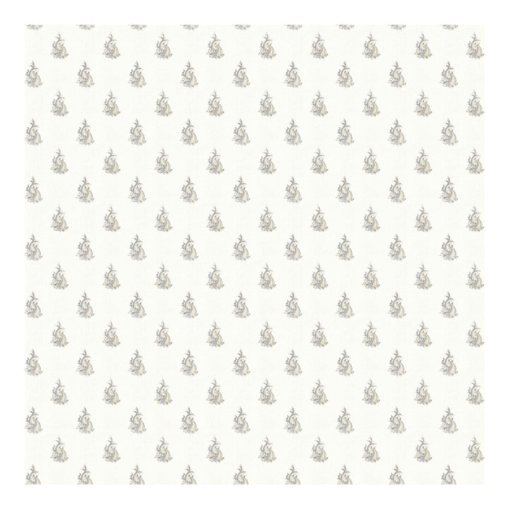 Bella Casa Fashion & Retail Ltd BEDSHEET 90 X 108 Inch / Grey & Off White / Cotton Double King Size Bedsheet Set Cotton with 2 Pillow Covers Motifs Design Grey & Off White Colour - Heritage Collection