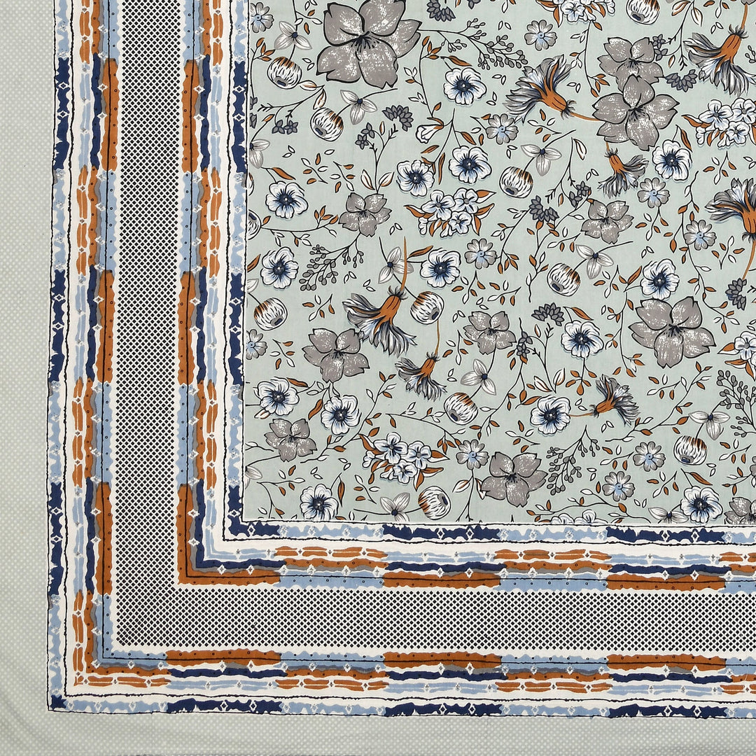 Bella Casa Fashion & Retail Ltd  BEDSHEET 90 X 108 Inch / Multi / Cotton Bella Casa Double King Size Bedsheet Set Cotton with 2 Pillow Covers Birds Design Multi Colour - Ethnic Collection