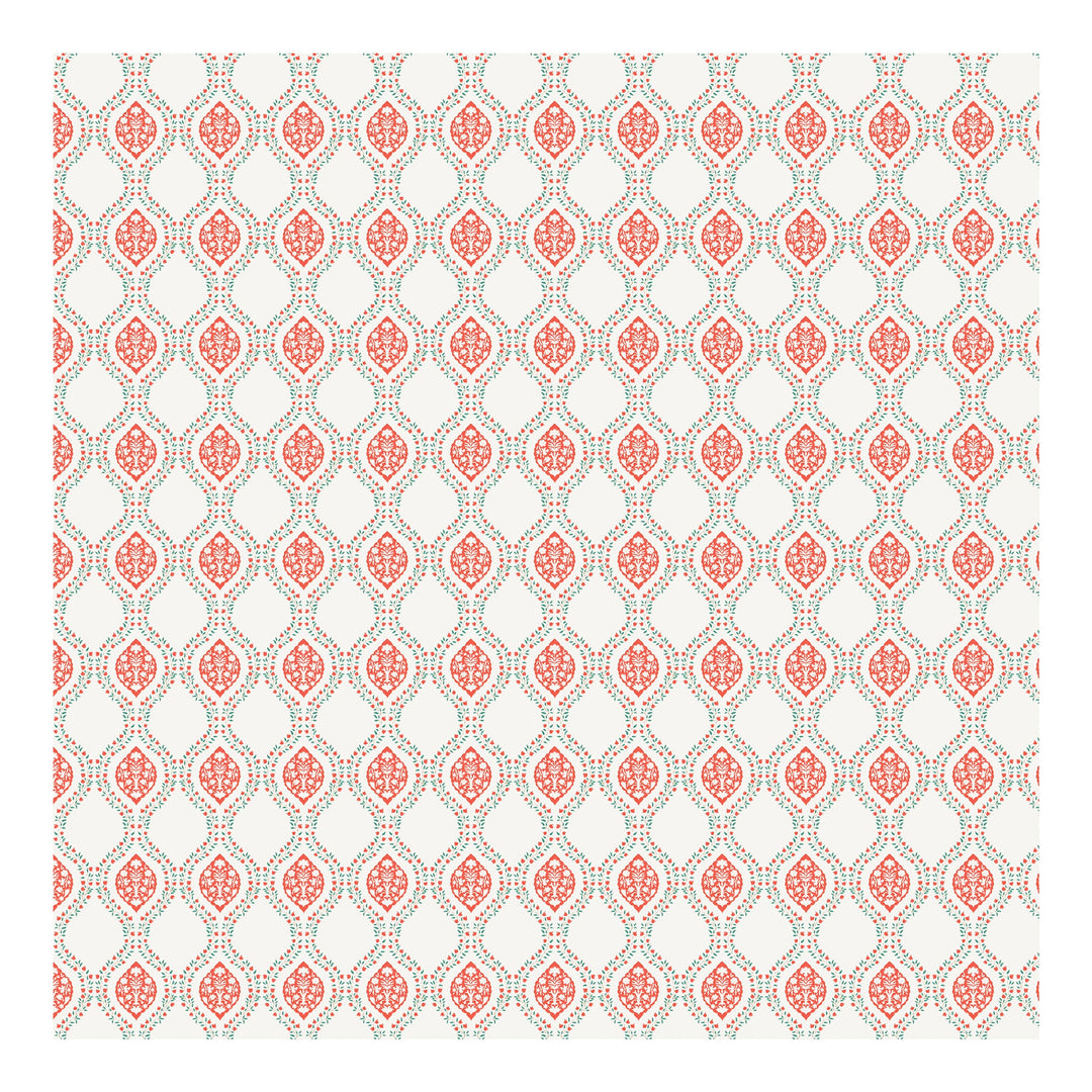 Bella Casa Fashion & Retail Ltd BEDSHEET 90 X 108 Inch / Orange & Off White / Cotton Double King Size Bedsheet Set Cotton with 2 Pillow Covers Motifs Design Orange & Off White Colour - Heritage Collection