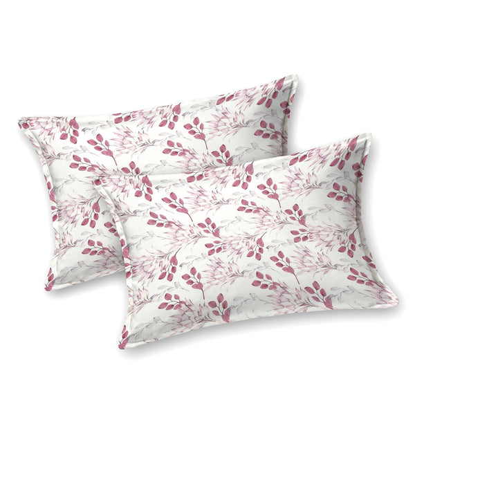 Double Bedsheet Set Cotton King Size with 2 Pillow Covers Floral Design Pink Colour - Stella Collection