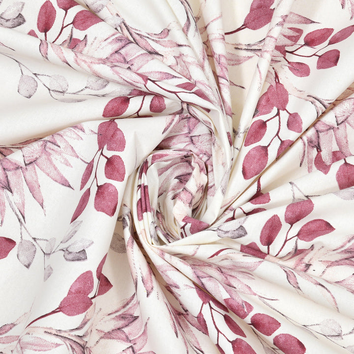 Double Bedsheet Set Cotton King Size with 2 Pillow Covers Floral Design Pink Colour - Stella Collection