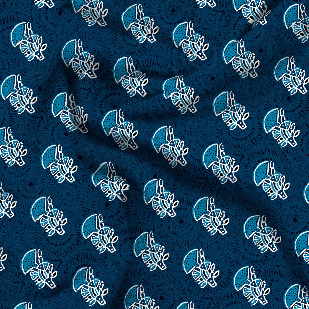 Bella Casa Fashion & Retail Ltd  Quilt 60 X 90 Inch / Multi / Cotton Single AC Quilt Reversible 150 GSM (152 X 229 Cm, Blue) - Kalamkari Collection