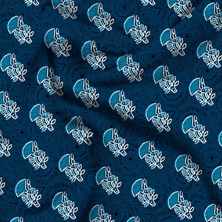 Bella Casa Fashion & Retail Ltd  Quilt 60 X 90 Inch / Multi / Cotton Single AC Quilt Reversible 150 GSM (152 X 229 Cm, Blue) - Kalamkari Collection