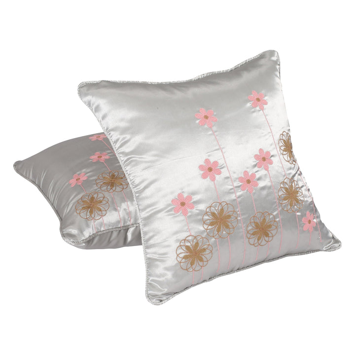 BELLA CASA FASHION Cushion Cover Utsav Polyester Embroidered Cushion Covers Pack of 2