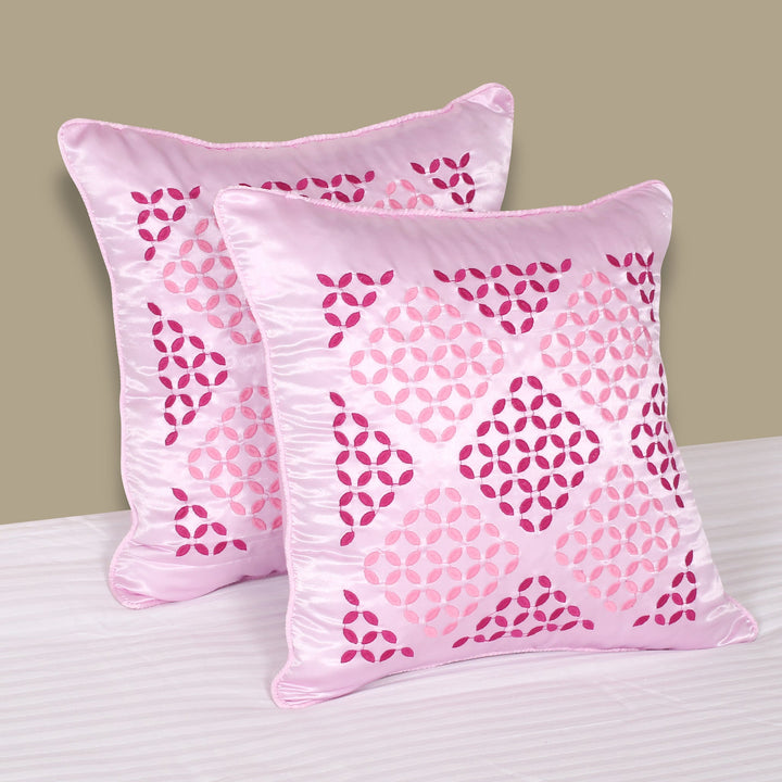 BELLA CASA FASHION Cushion Cover Utsav Polyester Embroidered Cushion Covers Pack of 2