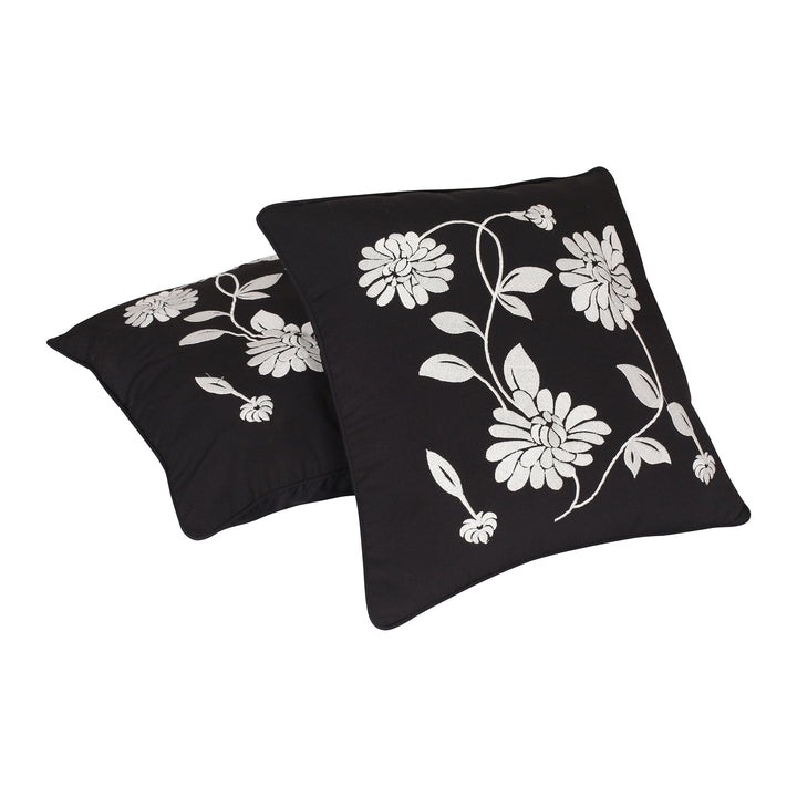 BELLA CASA FASHION Cushion Cover Utsav Polyester Embroidered Cushion Covers Pack of 2