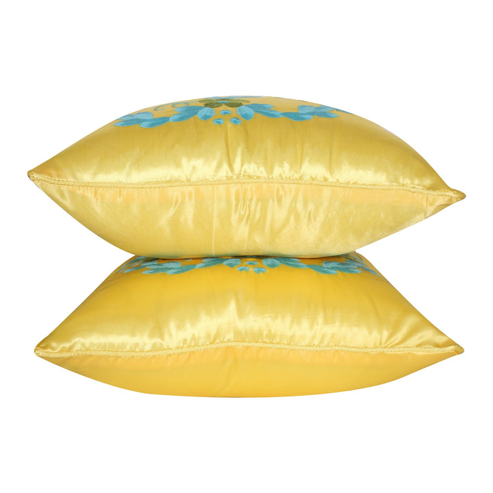 BELLA CASA FASHION Cushion Cover Utsav Polyester Embroidered Cushion Covers Pack of 2