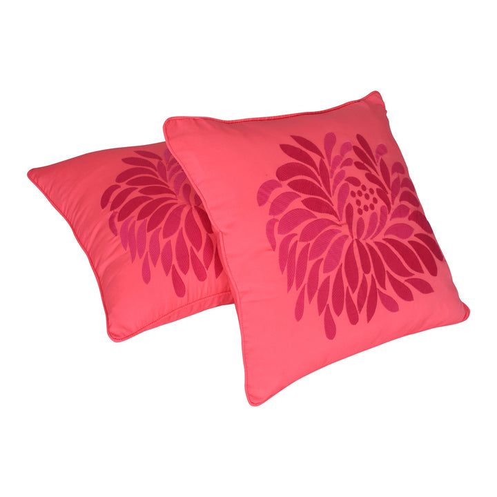 BELLA CASA FASHION Cushion Cover Utsav Polyester Embroidered Cushion Covers Pack of 2