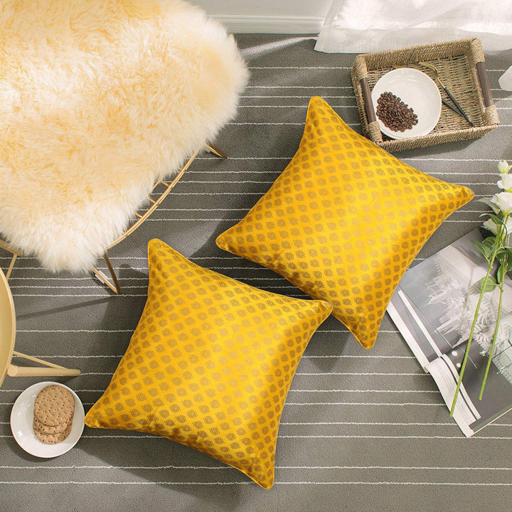 BELLA CASA FASHION Cushion Cover Utsav Polyester Printed Cushion Cover Pack of 2