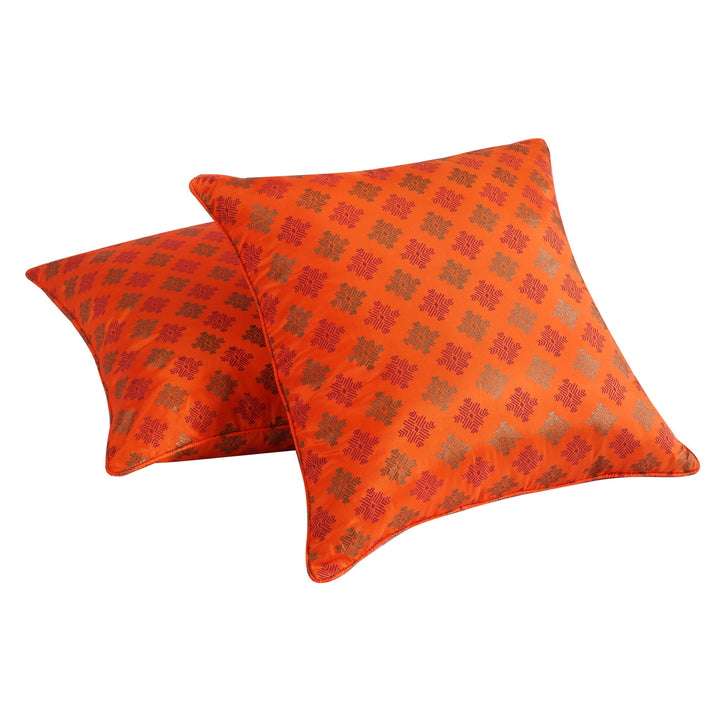 BELLA CASA FASHION Cushion Cover Utsav Polyester Printed Cushion Cover Pack of 2