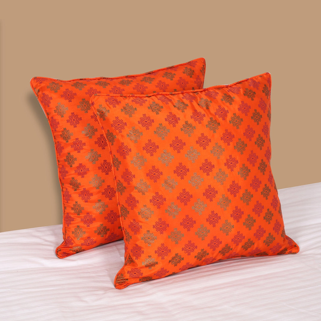 BELLA CASA FASHION Cushion Cover Utsav Polyester Printed Cushion Cover Pack of 2