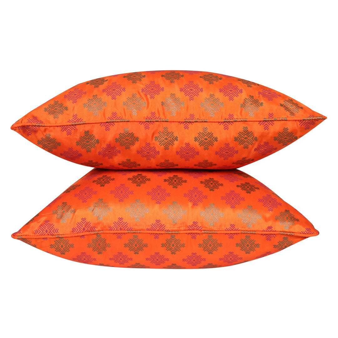 BELLA CASA FASHION Cushion Cover Utsav Polyester Printed Cushion Cover Pack of 2