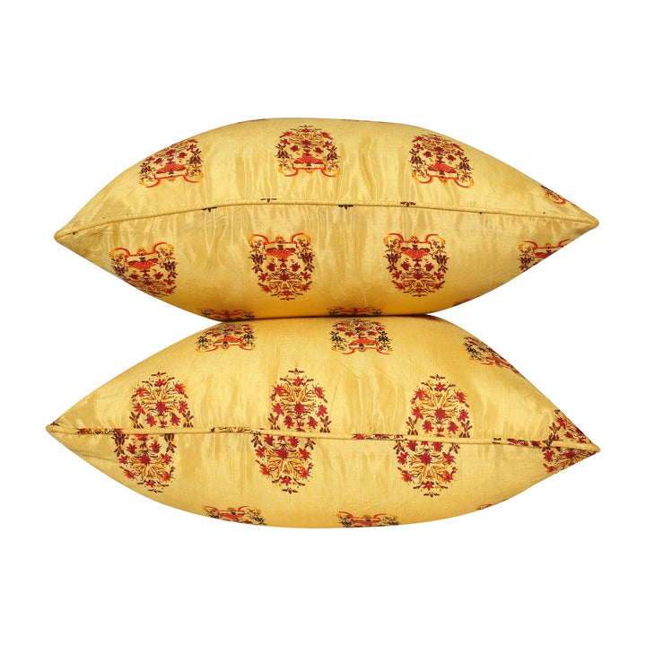 BELLA CASA FASHION Cushion Cover Utsav Polyester Printed Cushion Cover Pack of 2