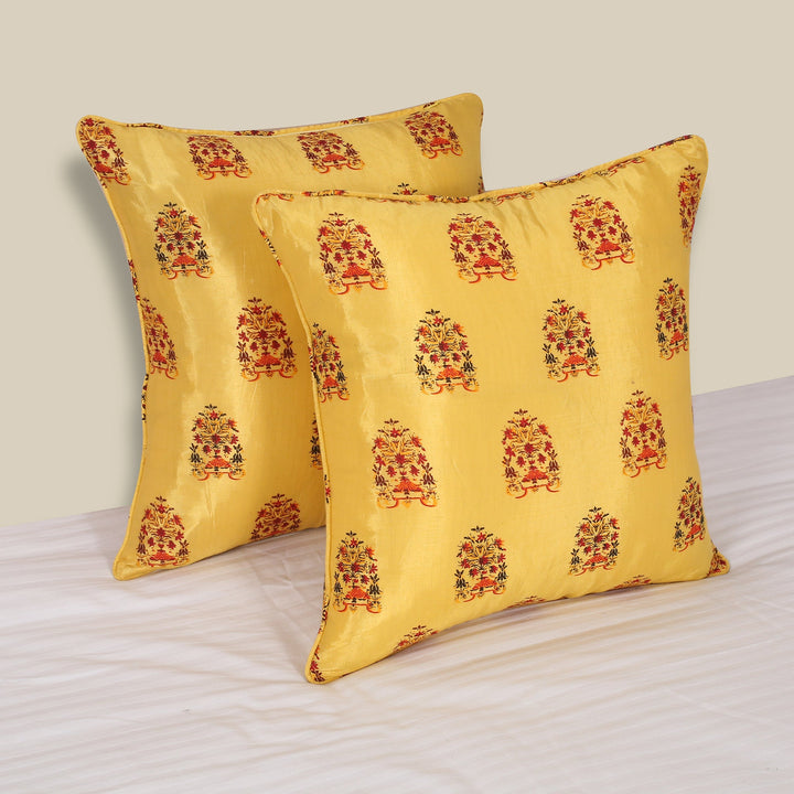 BELLA CASA FASHION Cushion Cover Utsav Polyester Printed Cushion Cover Pack of 2