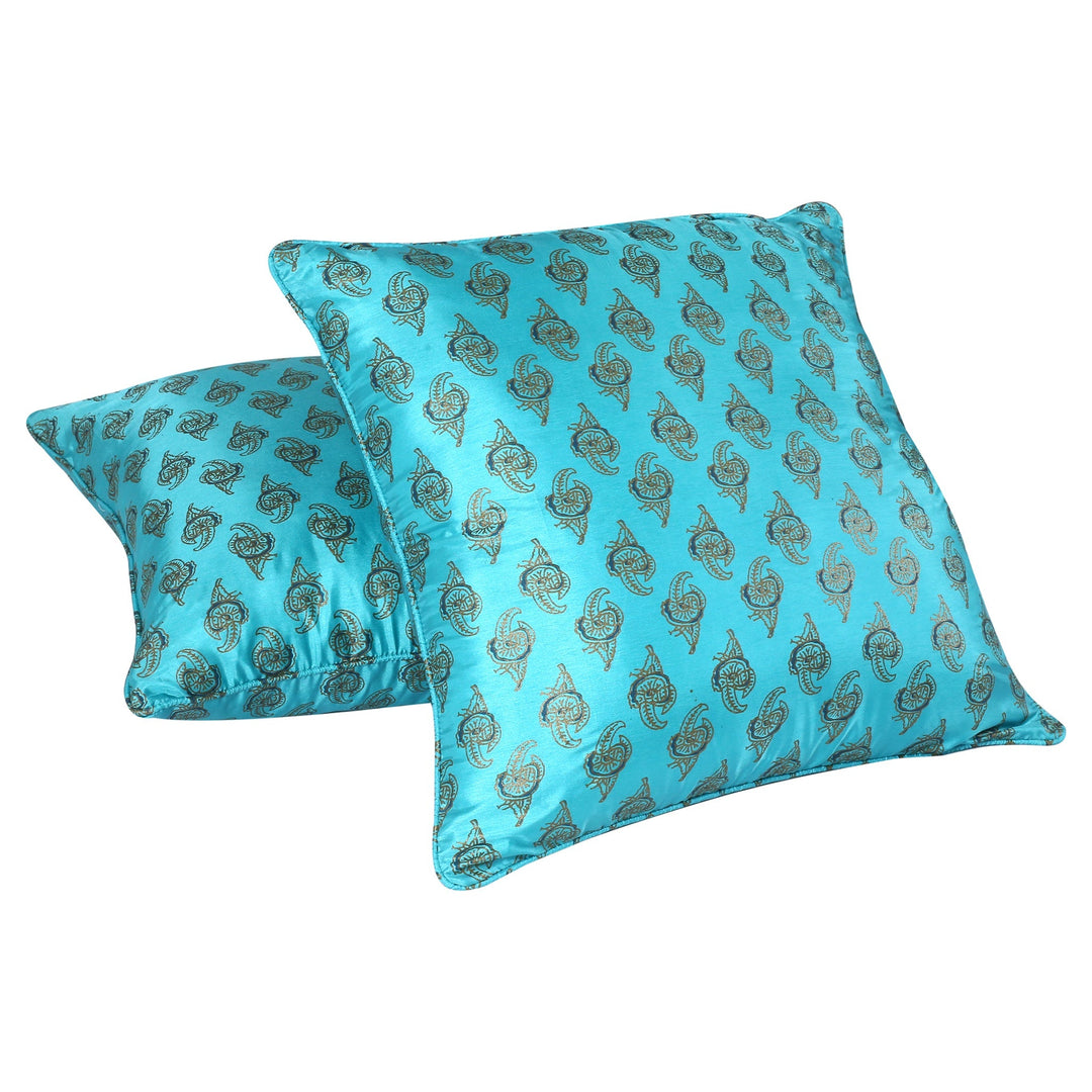 BELLA CASA FASHION Cushion Cover Utsav Polyester Printed Cushion Cover Pack of 2