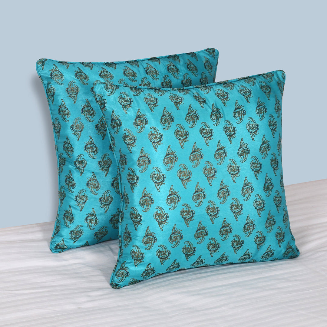 BELLA CASA FASHION Cushion Cover Utsav Polyester Printed Cushion Cover Pack of 2