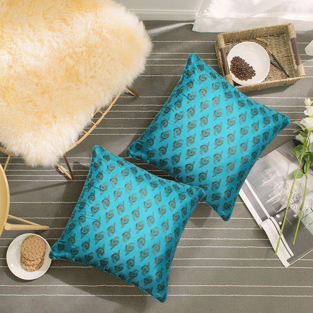 BELLA CASA FASHION Cushion Cover Utsav Polyester Printed Cushion Cover Pack of 2