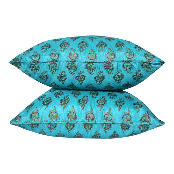 BELLA CASA FASHION Cushion Cover Utsav Polyester Printed Cushion Cover Pack of 2