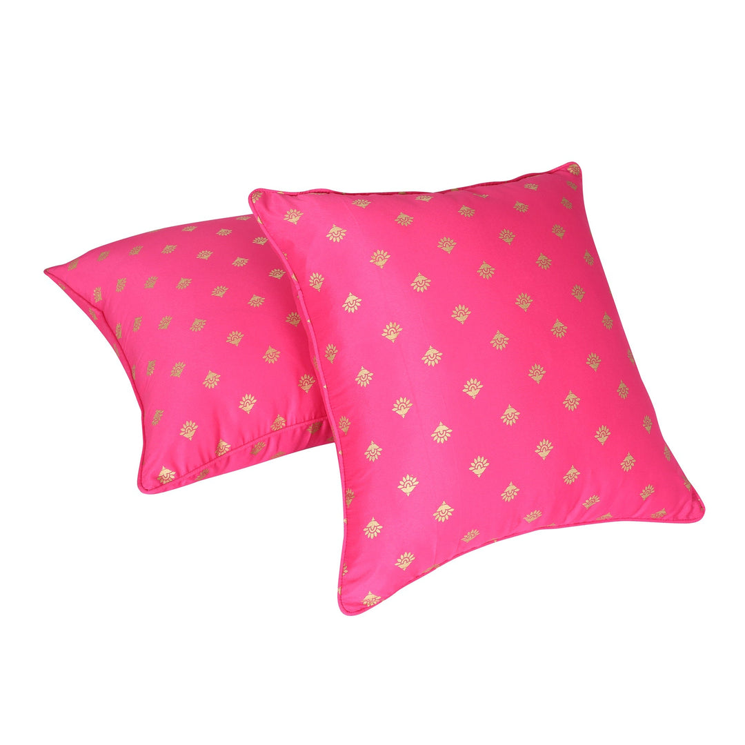 BELLA CASA FASHION Cushion Cover Utsav Polyester Printed Cushion Cover Pack of 2