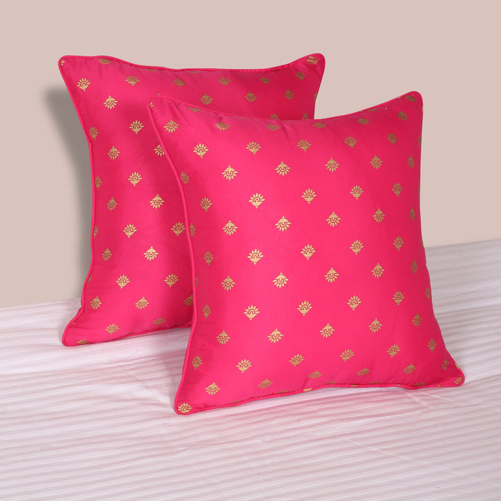 BELLA CASA FASHION Cushion Cover Utsav Polyester Printed Cushion Cover Pack of 2