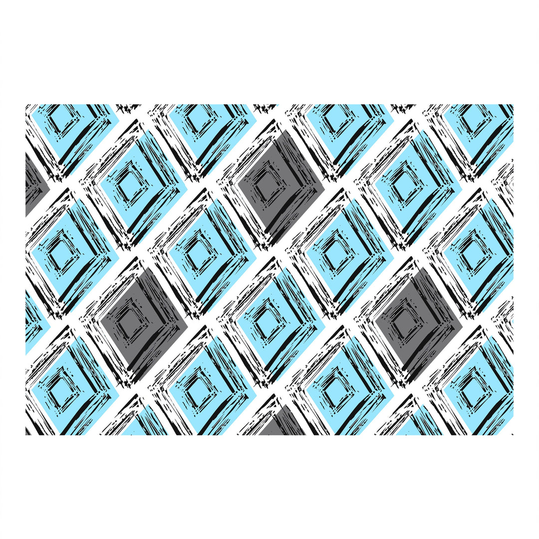 Bella Casa Fashion & Retail Ltd  BEDSHEET Double Bedsheet King Size Cotton Abstract Blue Colour with 2 Pillow Covers - Genteel Collection