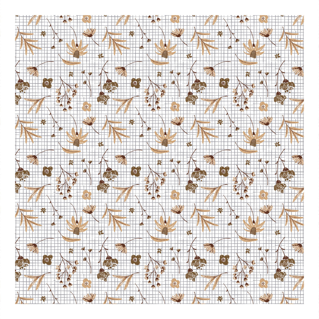 Bella Casa Fashion & Retail Ltd  BEDSHEET Double Bedsheet King Size Cotton Abstract Brown Colour with 2 Pillow Covers - Genteel Collection