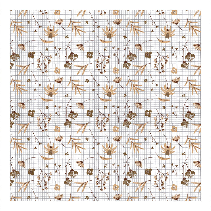Bella Casa Fashion & Retail Ltd  BEDSHEET Double Bedsheet King Size Cotton Abstract Brown Colour with 2 Pillow Covers - Genteel Collection