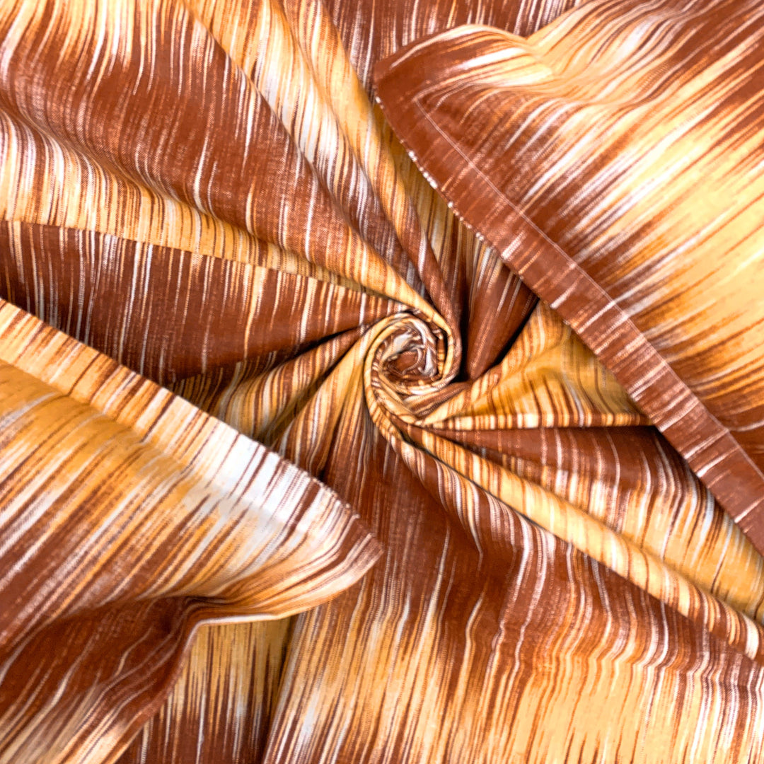 Bella Casa Fashion & Retail Ltd  BEDSHEET Double Bedsheet Set 100% Cotton King Size with 2 Pillow Covers Abstract Brown Colour - Radiant Collection