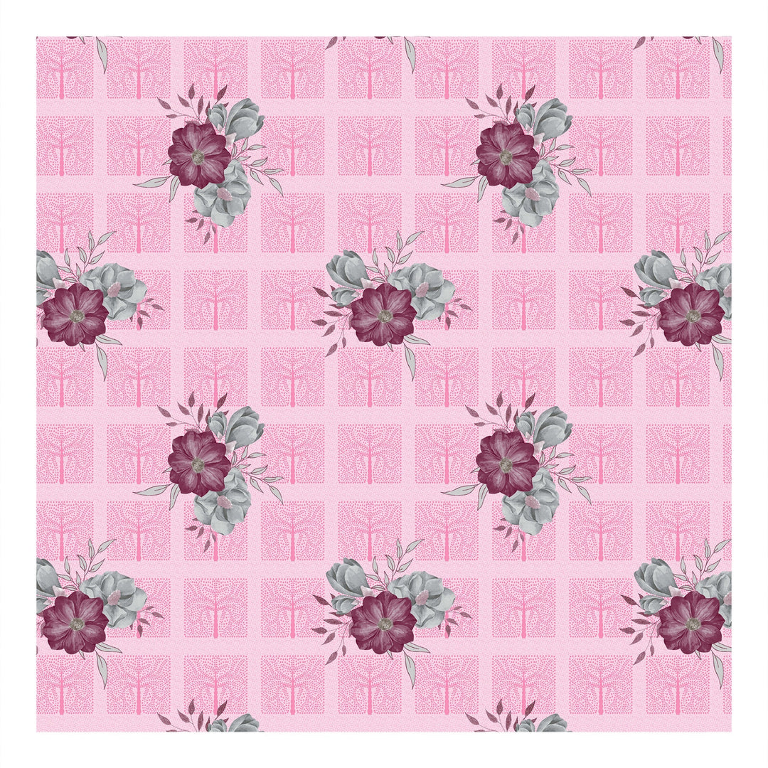 Bella Casa Fashion & Retail Ltd  Double Bedsheet Set King Size with 2 Pillow Covers Floral Pink Colour - Radiant Collection