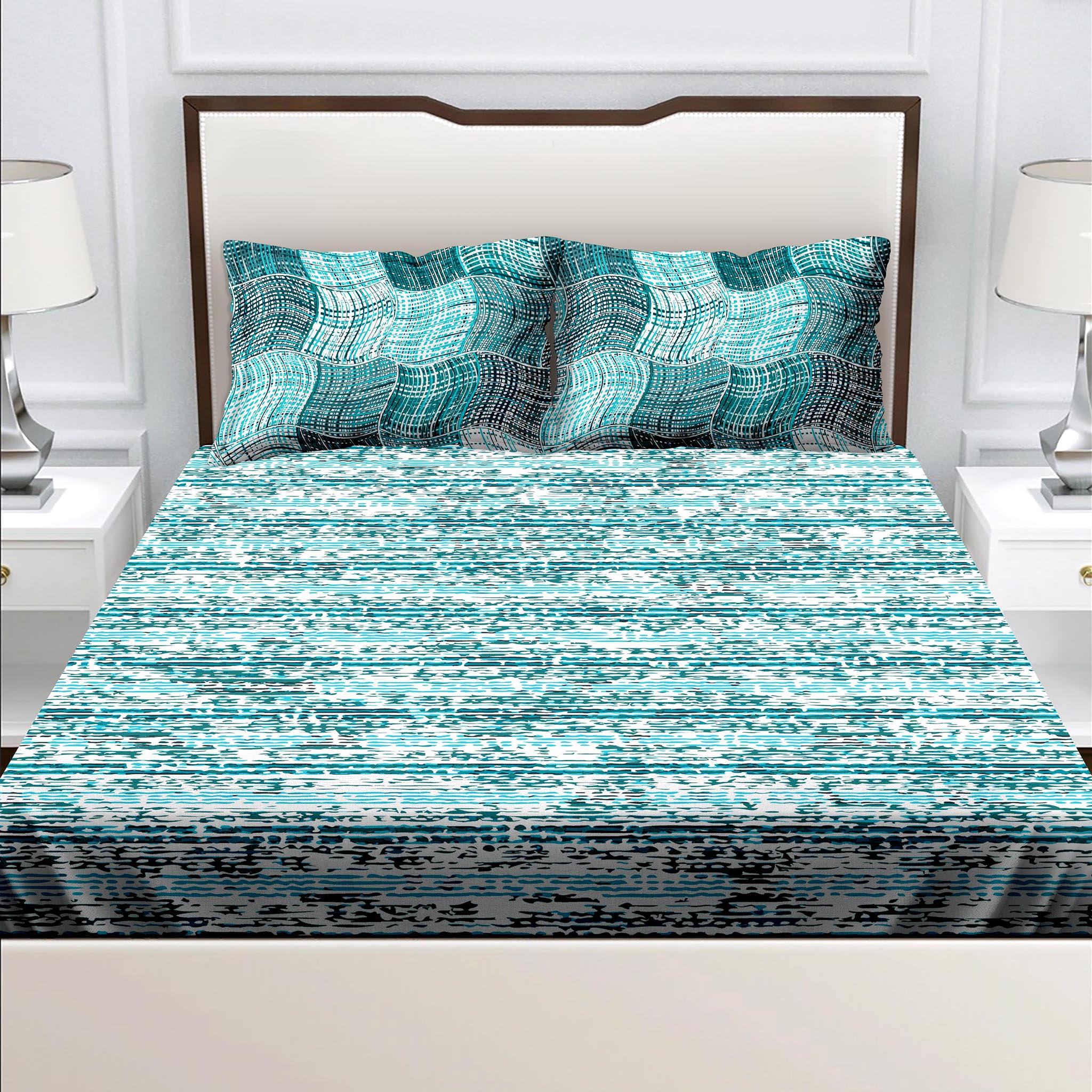 Teal king 2024 pillow shams