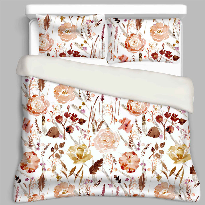 Bella Casa Fashion & Retail Ltd  108 X 108 Inch / Multi / 100 % Luxury Cotton Double Premium Bedsheet Set 100 % Luxury Cotton Super King Size with 2 Pillow Covers Floral Design Multi Colour - Impression Designer Collection