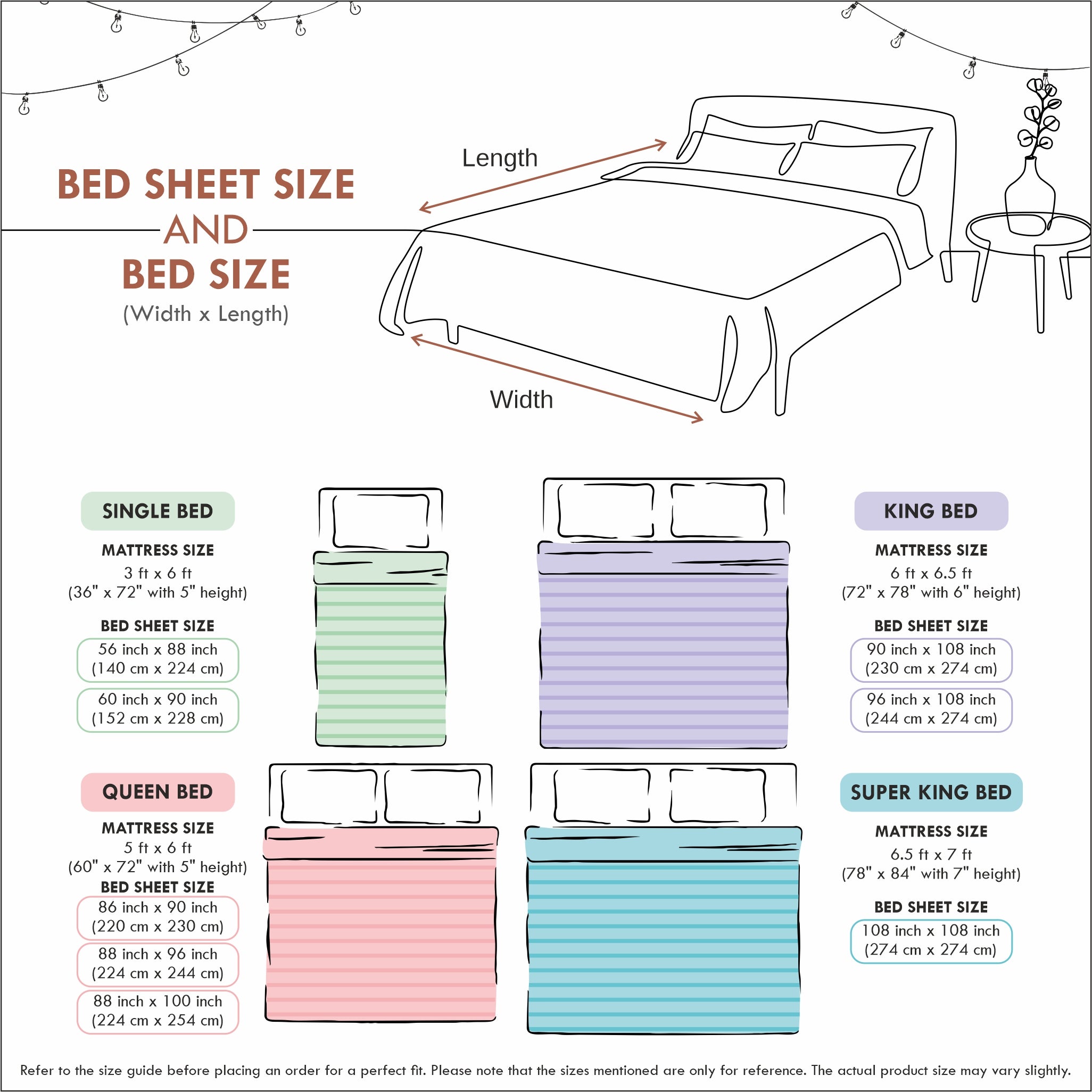 King size outlet pillow measurements cm