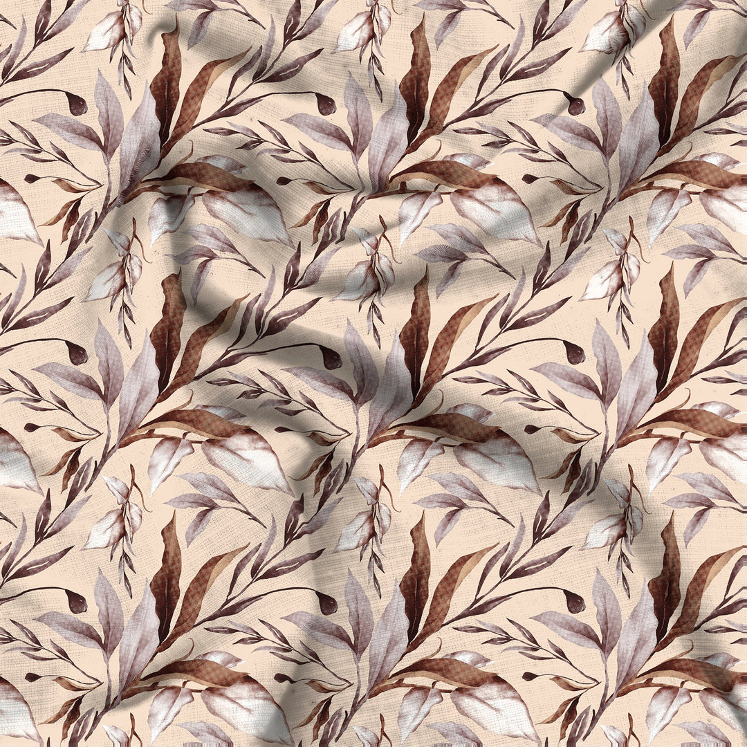 Bella Casa Fashion & Retail Ltd  90 X 108 Inch / Brown / Cotton Double Bedsheet Set Cotton King Size with 2 Pillow Covers Floral Design BrownColour - Stella Collection