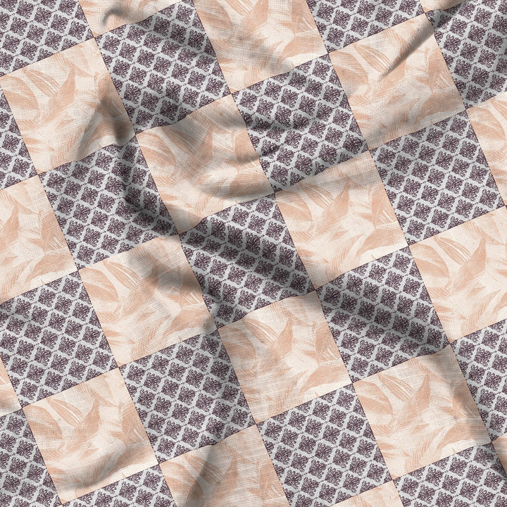 Bella Casa Fashion & Retail Ltd BEDSHEET 108 X 108 Inch / Brown / Cotton Double Bedsheet Set Cotton Super King Size with 2 Pillow Covers Abstract Design Brown Colour - Paris Collection