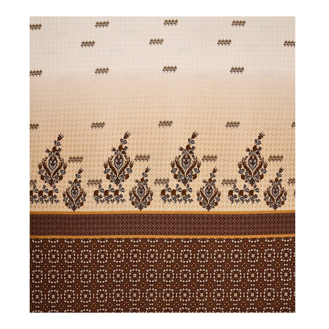 Bella Casa Fashion & Retail Ltd BEDSHEET 108 X 108 Inch / Green & Yellow / 100 % Premium Cotton Super King Size Double Bedsheet Set Premium Cotton with 2 Pillow Covers Digital Printed Brown & Yellow Coloured - Celestia Designer Collection