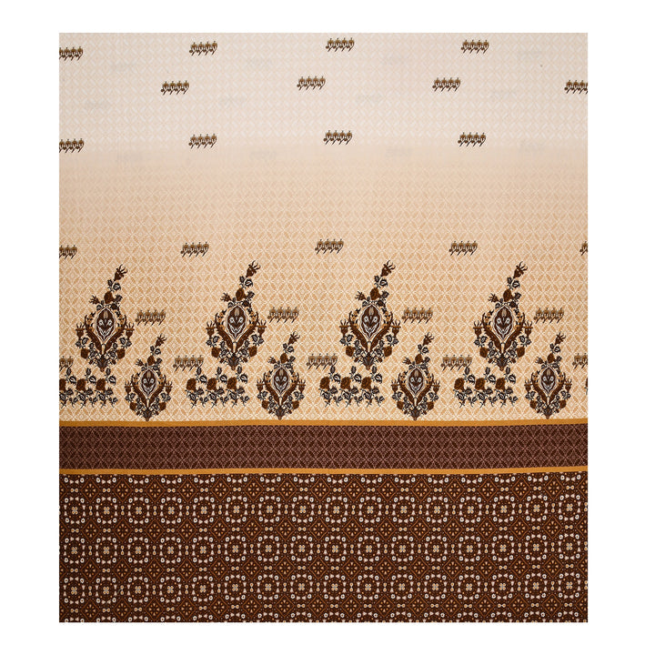 Bella Casa Fashion & Retail Ltd BEDSHEET 108 X 108 Inch / Green & Yellow / 100 % Premium Cotton Super King Size Double Bedsheet Set Premium Cotton with 2 Pillow Covers Digital Printed Brown & Yellow Coloured - Celestia Designer Collection