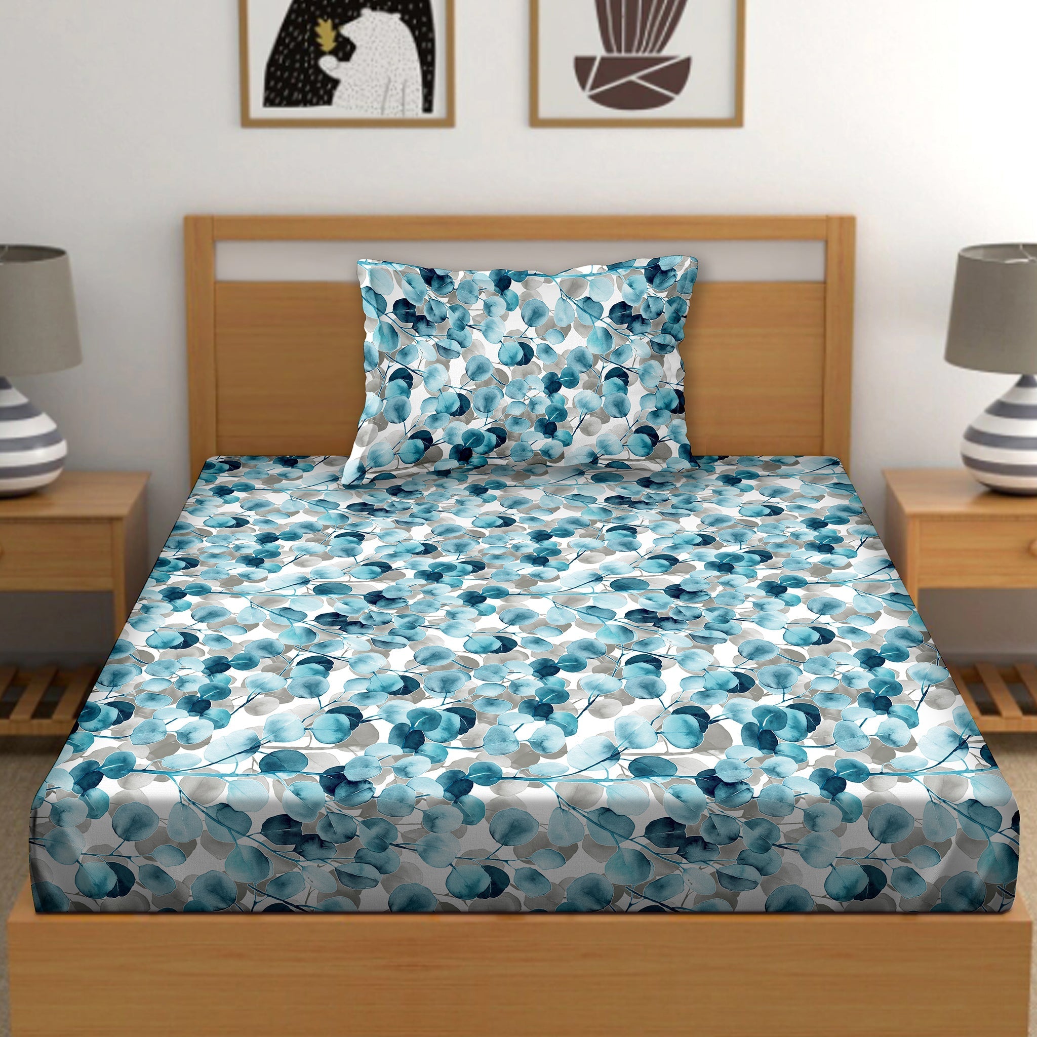 Single bed sheet shop with pillow cover online