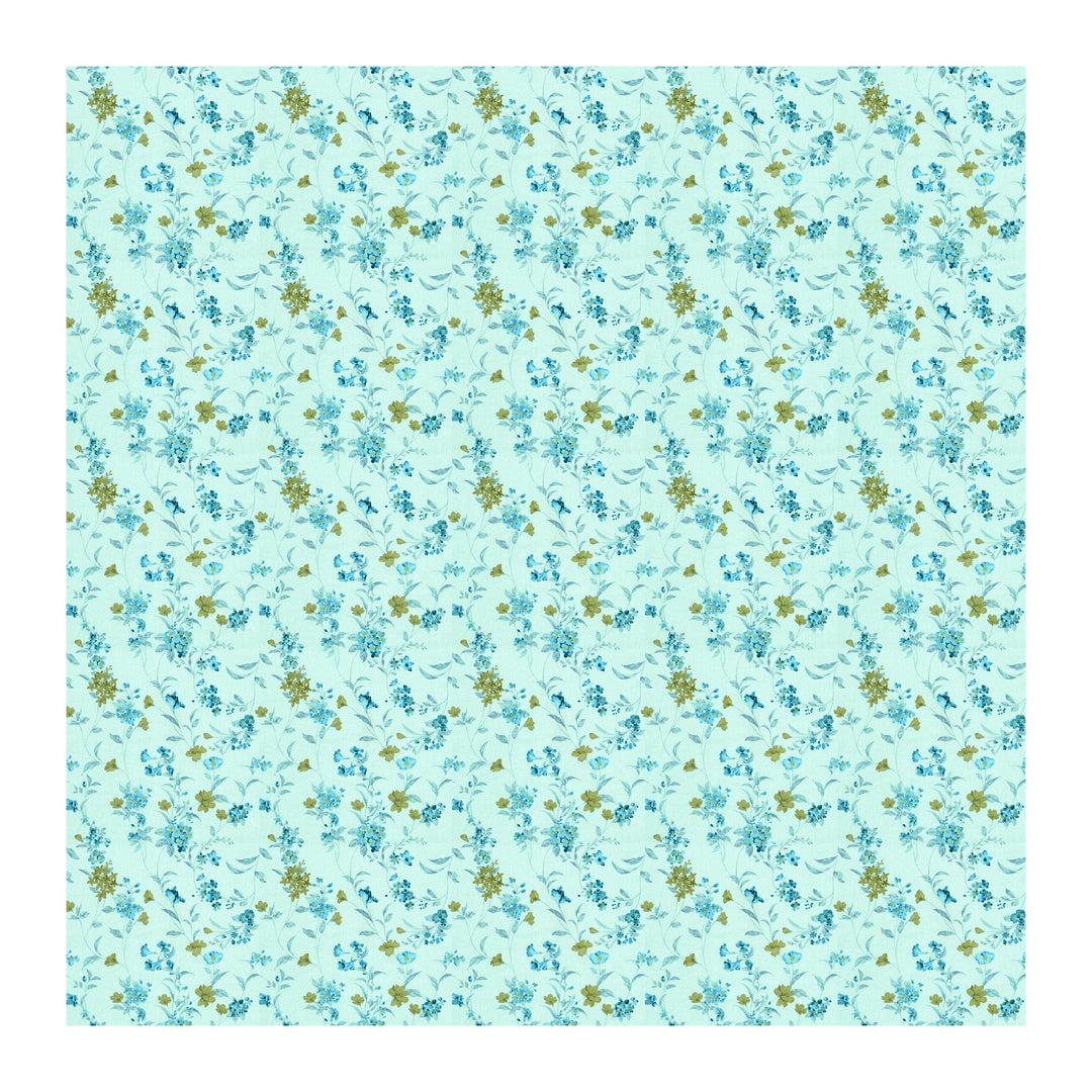Bella Casa Fashion & Retail Ltd BEDSHEET 60 X 90 Inch / Blue & Multi / Cotton Bella Casa Single Size Cotton Bedsheet with 1 Pillow Cover Floral Design Blue & Multi Colour - Stella Collection