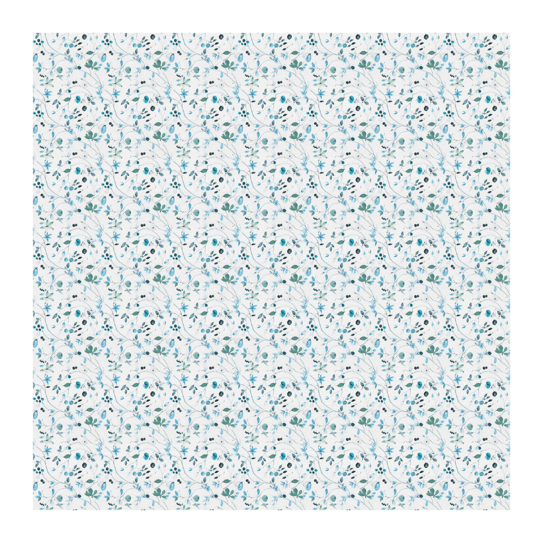 Bella Casa Fashion & Retail Ltd BEDSHEET 60 X 90 Inch / Blue & Multi / Cotton Bella Casa Single Size Cotton Bedsheet with 1 Pillow Cover Floral Design Blue & Multi Colour - Stella Collection