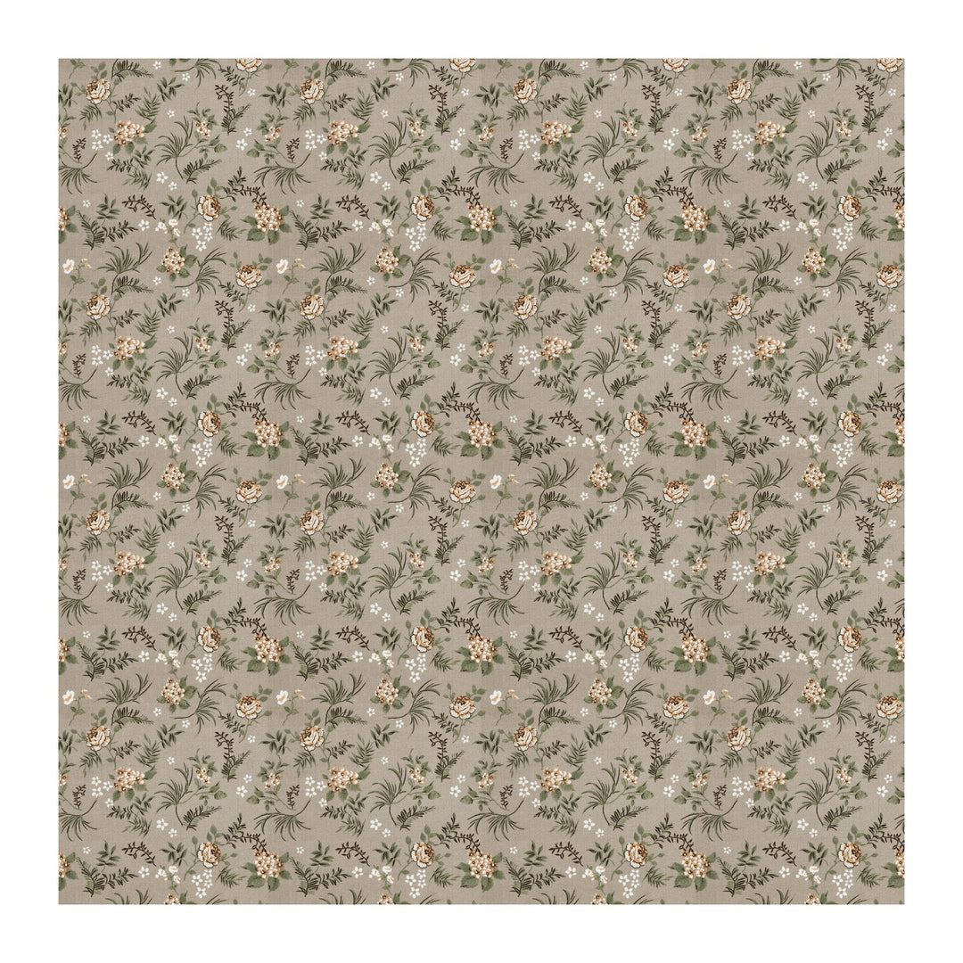 Bella Casa Fashion & Retail Ltd BEDSHEET 60 X 90 Inch / Brown & Multi / Cotton Bella Casa Single Size Cotton Bedsheet with 1 Pillow Cover Floral Design Brown & Multi Colour - Stella Collection