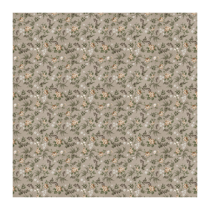 Bella Casa Fashion & Retail Ltd BEDSHEET 60 X 90 Inch / Brown & Multi / Cotton Bella Casa Single Size Cotton Bedsheet with 1 Pillow Cover Floral Design Brown & Multi Colour - Stella Collection