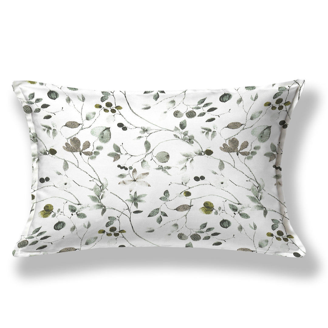 Bella Casa Fashion & Retail Ltd BEDSHEET 60 X 90 Inch / Green / Cotton Bella Casa Single Size Cotton Bedsheet with 1 Pillow Cover Floral Design Green Colour - Stella Collection