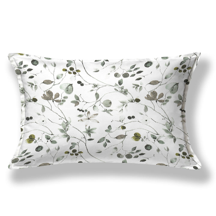 Bella Casa Fashion & Retail Ltd BEDSHEET 60 X 90 Inch / Green / Cotton Bella Casa Single Size Cotton Bedsheet with 1 Pillow Cover Floral Design Green Colour - Stella Collection